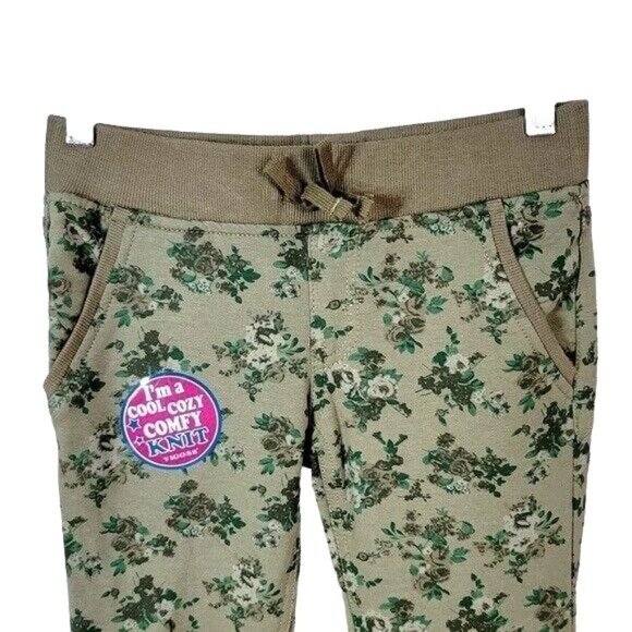 Vigoss Girls Floral Jeggings Pants Green Size 14 Pockets Pull On Leggings NWT - Picture 2 of 6
